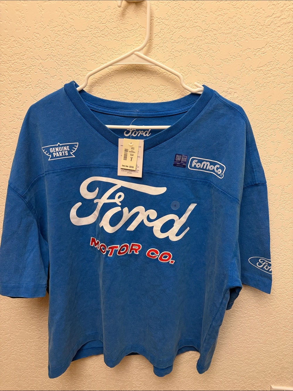 Ford Blue Crop Top ‘Motor Co.’ Graphic Tee